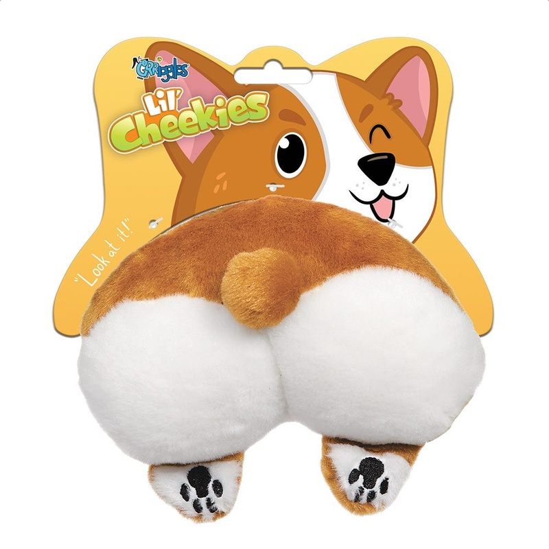 Pet Edge Grriggles Lil' Cheekies Corgie Dog Toy