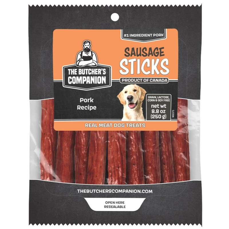 The Butcher's Companion Pork Recipe Sausage Sticks Dog Treats 6.2oz