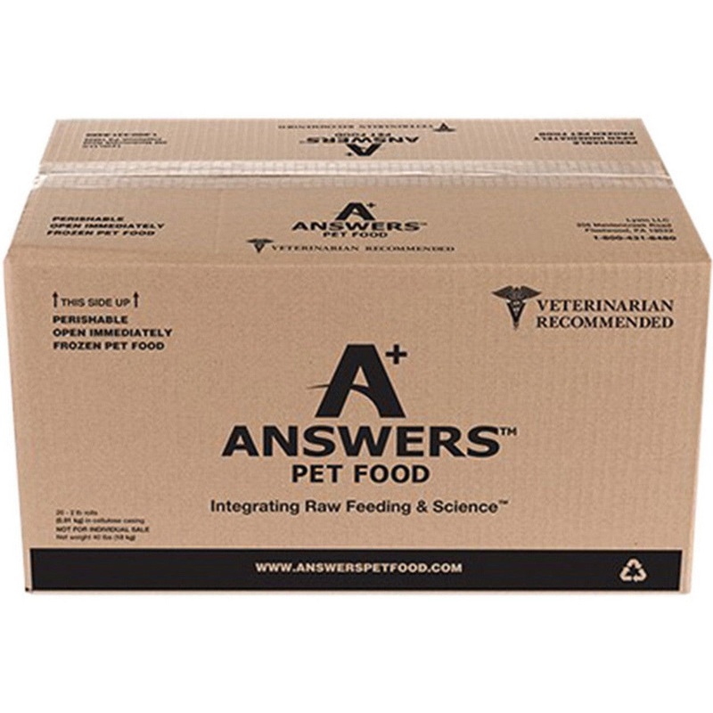 A+ Answers Detailed Raw Pork Frozen Dog Food 20lb