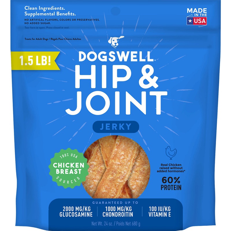 Dogswell Hip & Joint Chicken Jerky Dog Treats 24Oz