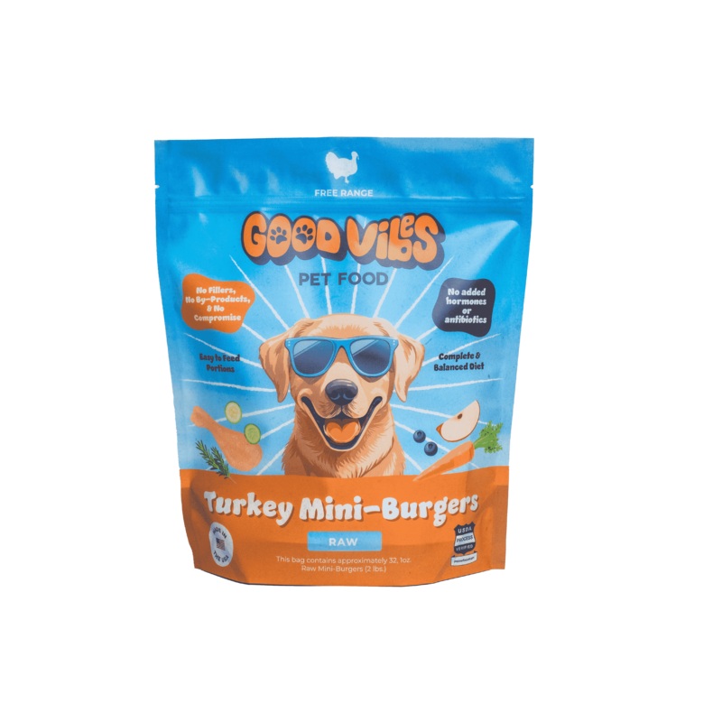 Good Vibes Turkey Raw Frozen Dog Food 18lb Box