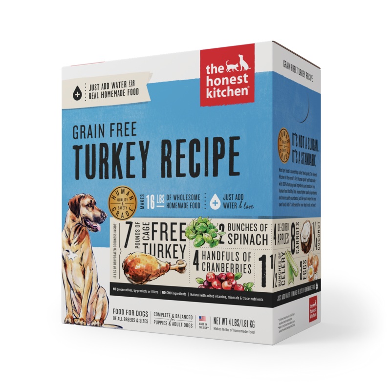 Honest Kitchen Grain Free Turkey Recipe Dehydrated Dog Food 4lb