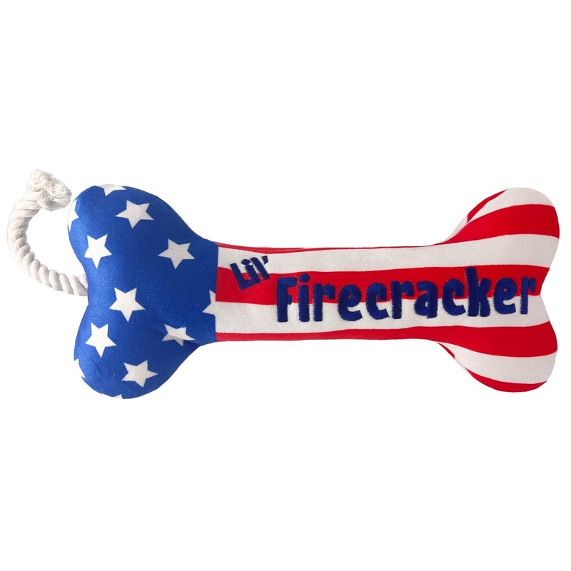 Huxley & Kent Lil' Firecracker Bone Dog Toy Small