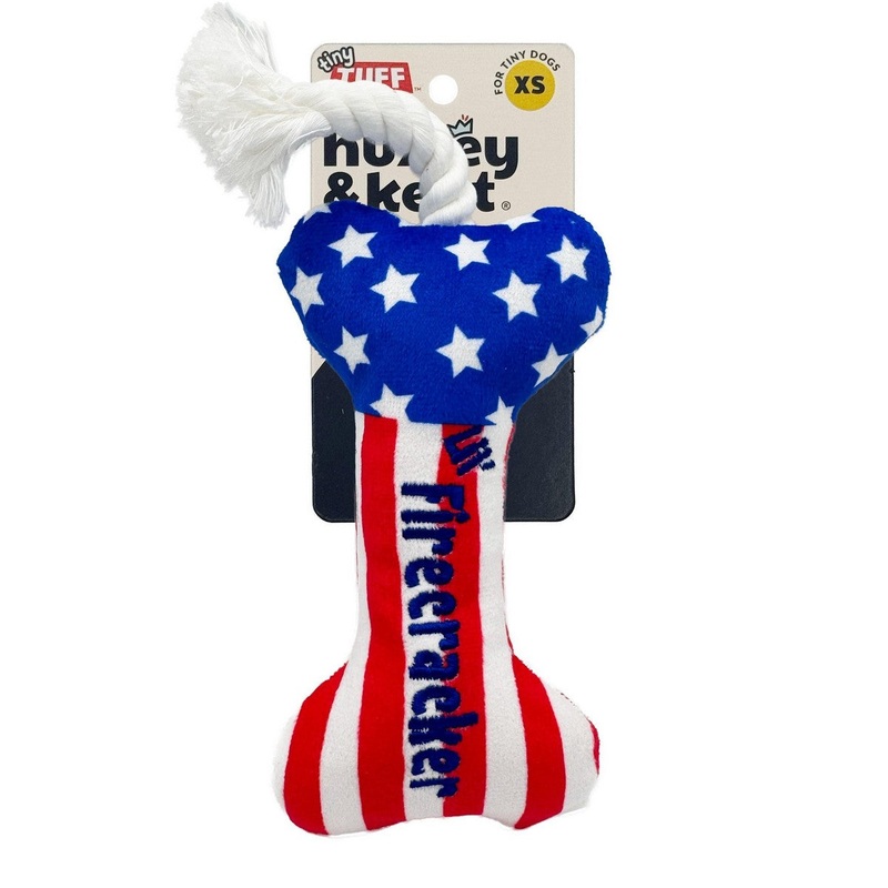 Huxley & Kent Tiny Tuff Lil' Firecracker Bone Dog Toy