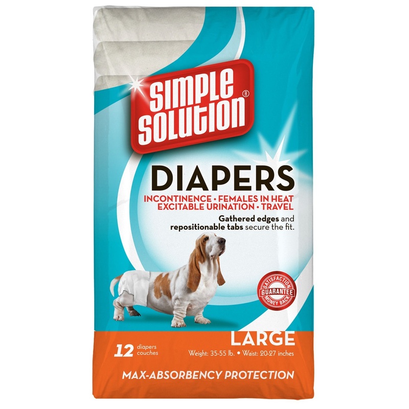 Simple Solution Disposable Diapers Large 12 Pack