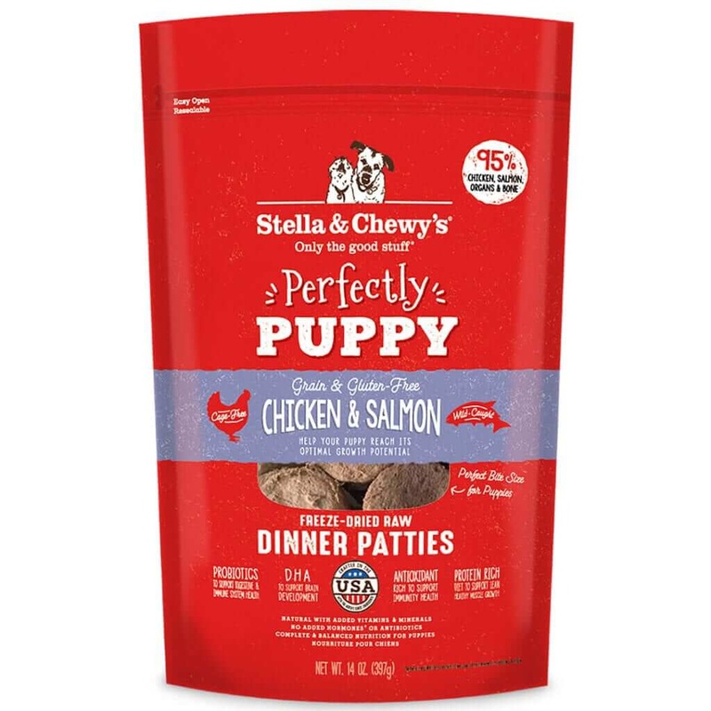 Stella and Chewys Chicken & Salmon Puppy Patties Raw Dog Food 14oz
