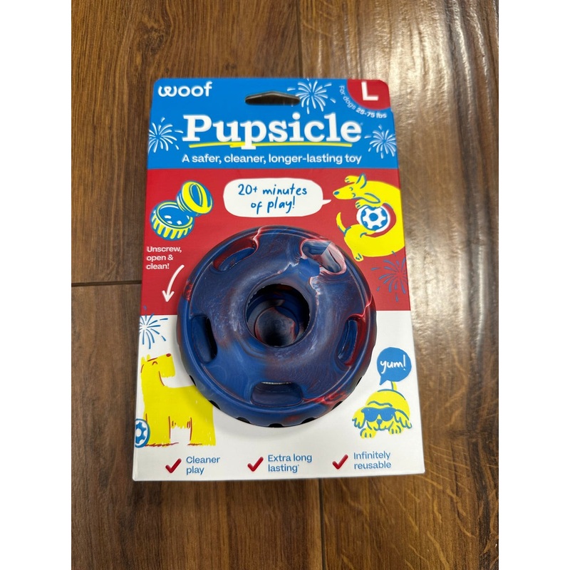 Woof Pupsicle 4th of July Edition  Fun and Durable Dog Toy Small