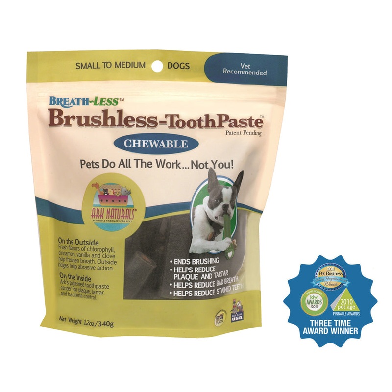 Ark Naturals Breath-less Chewable Brushless Toothpaste Small To Medium 12oz