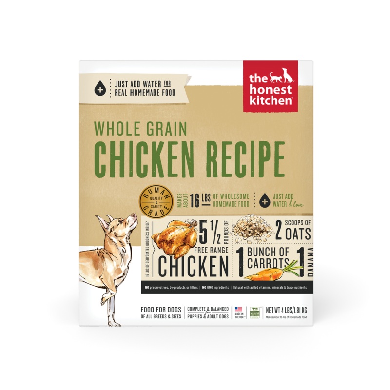 Honest Kitchen Whole Grain Chicken Recipe Dehydrated Dog Food 4lb