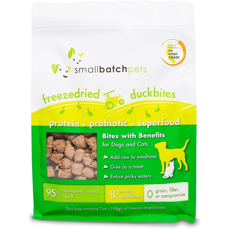 Smallbatch Freeze Dried Duck Bites Dog & Cat Treats 7oz