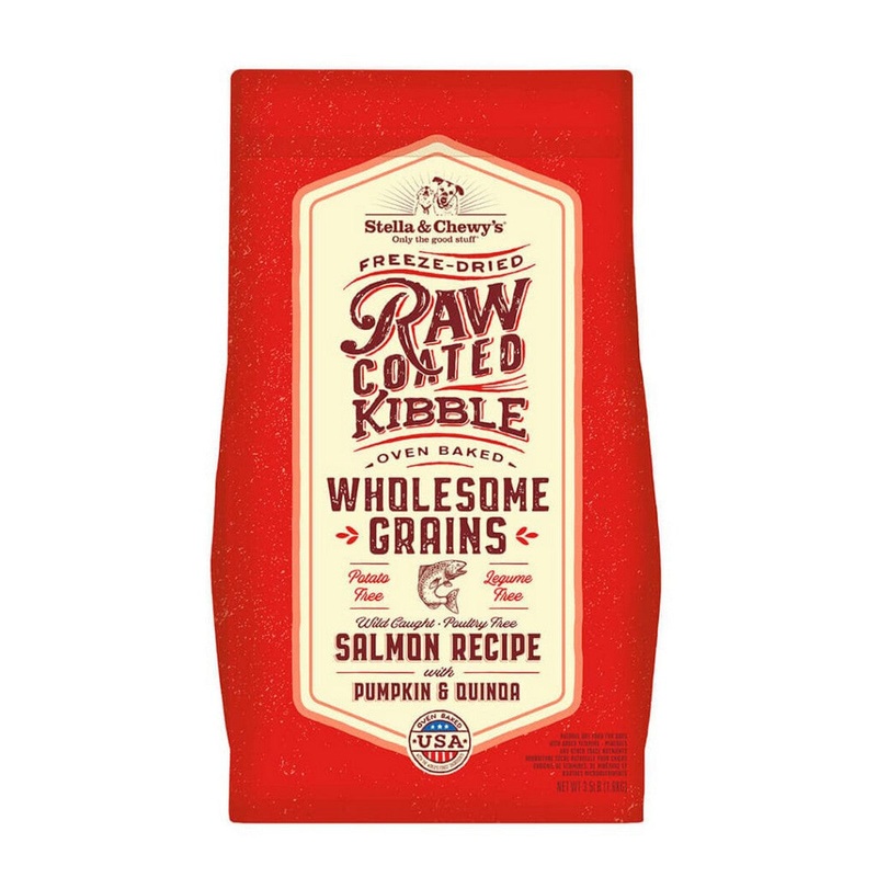 Stella and Chewys Raw Coated Kibble Wholesome Grains Salmon Dry Dog Food 22lb