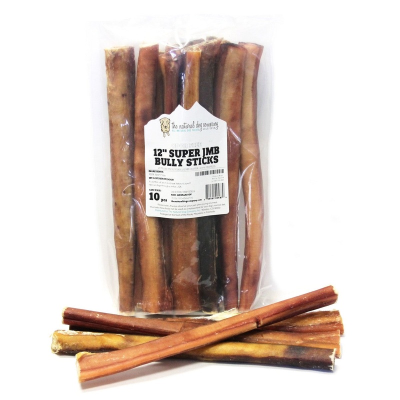 The Natural  Dog Company Bully Sticks Super Jumbo 12" Dog Treats 10pk