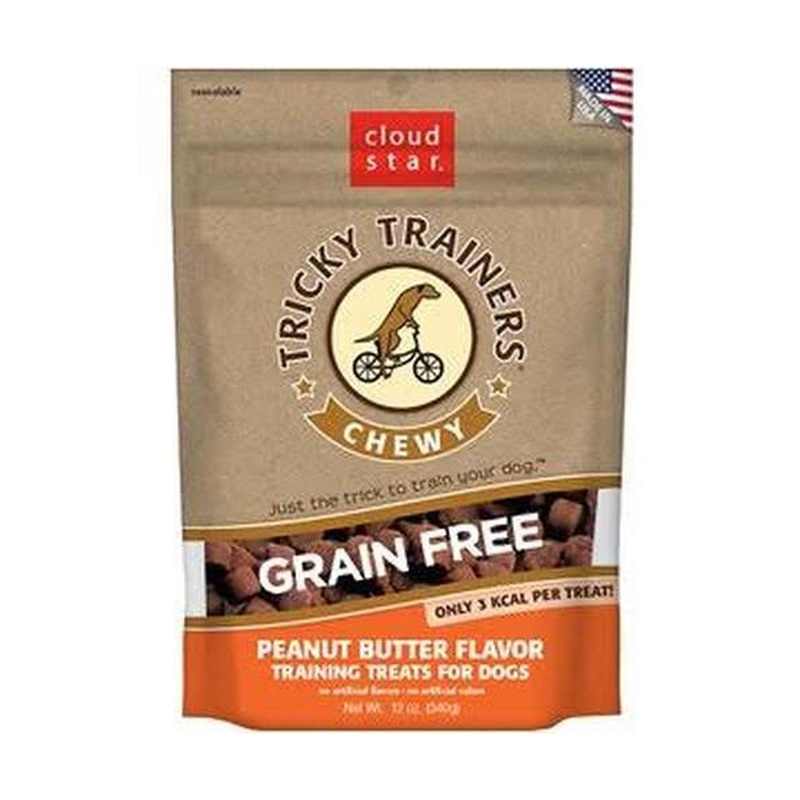 Cloud Star Chewy & Grain Free Low Calorie Peanut Butter Dog Training Treats 12oz