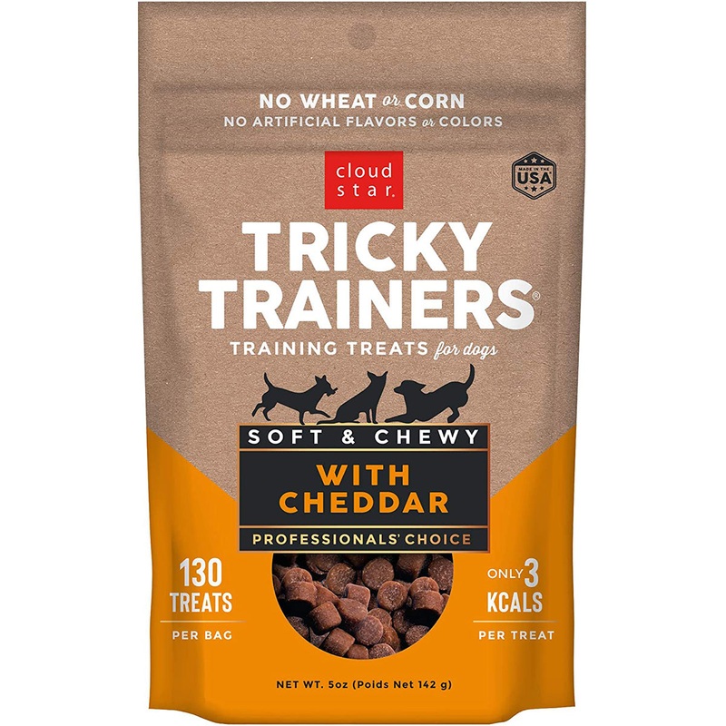 Cloud Star Tricky Trainers Chewy Cheddar Flavor Dog Treats 5oz