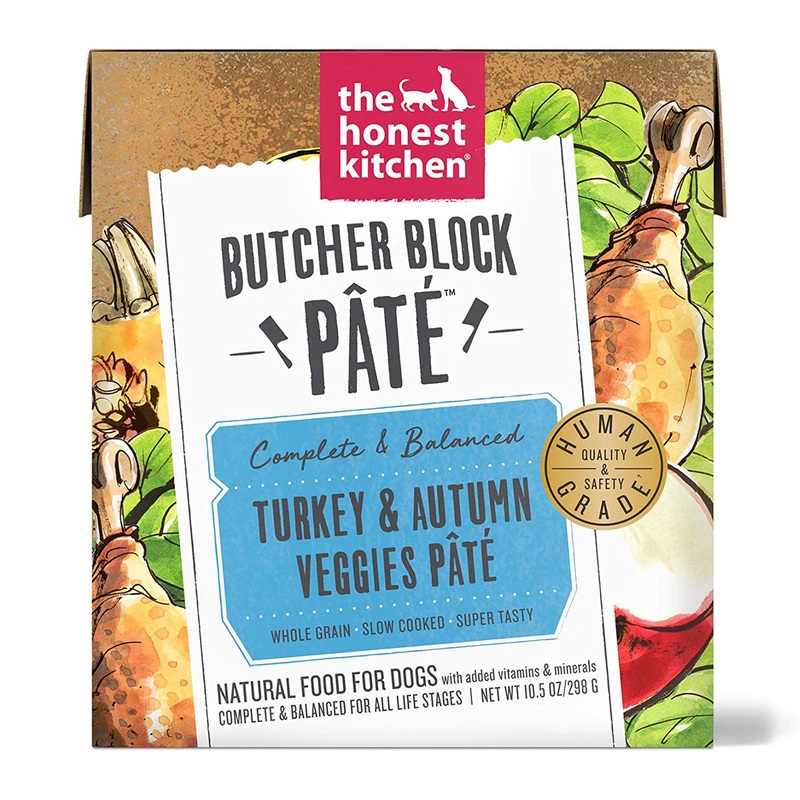 Honest Kitchen Butcher Block Pate Turkey & Autumn Veggies Recipe for Dogs 10.5oz