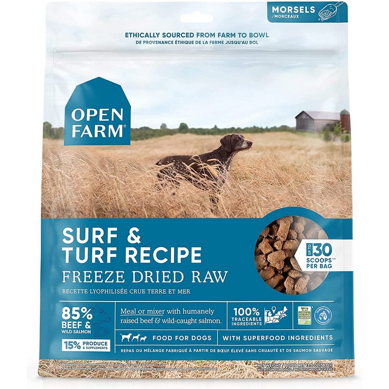 Open Farm Freeze Dried Raw Surf  &Turf Dry Dog Food 13.5oz