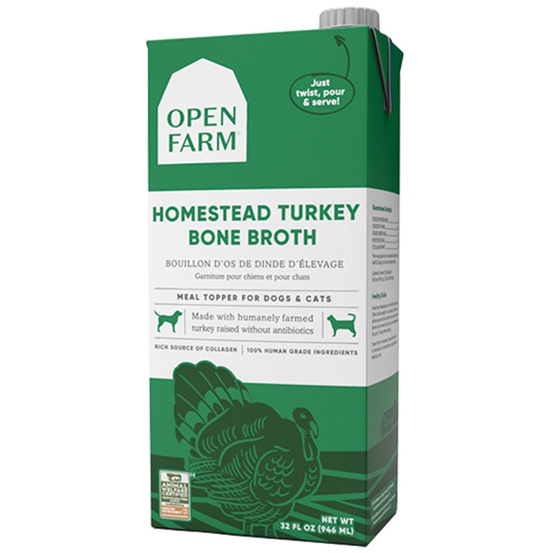 Open Farm Harvest Turkey Bone Broth Dog Food 32oz
