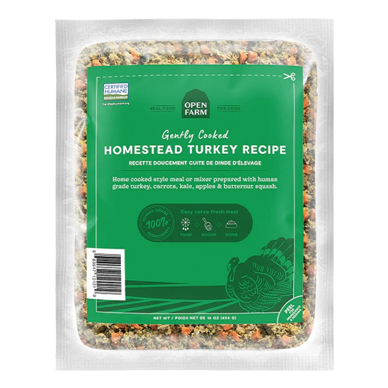 Open Farm Homestead Turkey Gently Cooked Recipe Dog Food 16oz