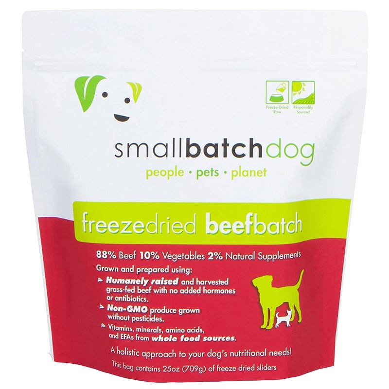 Smallbatch Pets Freeze-Dried Beef Recipe Raw Dog Food 25oz