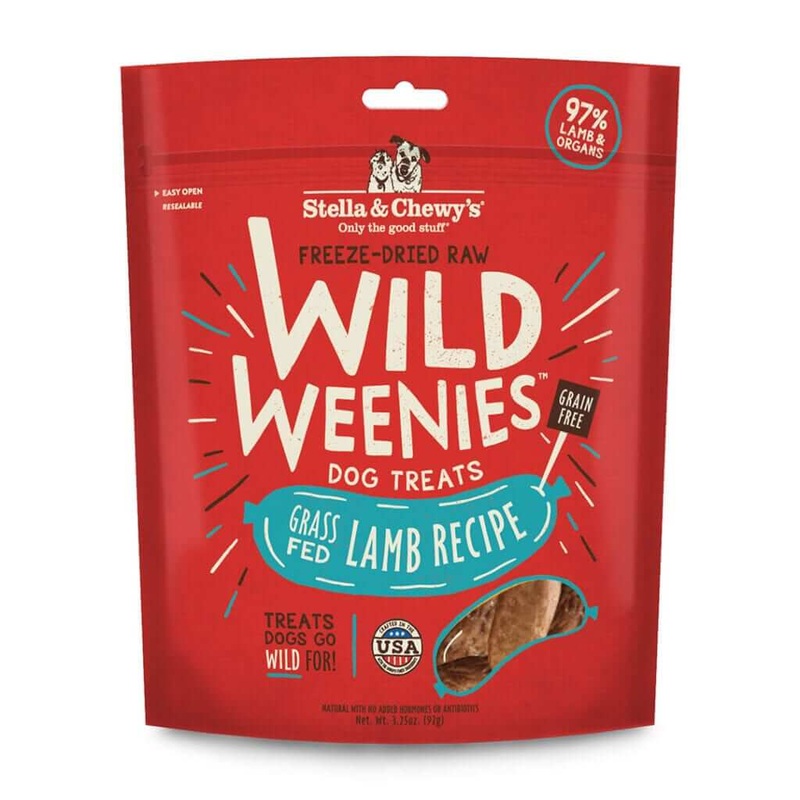 Stella and Chewys Grass-Fed Lamb Wild Weenies Dog Treats 3.25oz