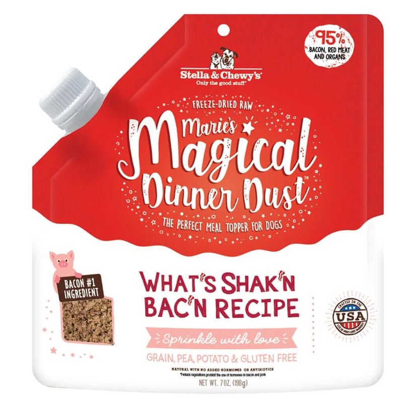 Stella and Chewys Marie's Magical Dinner Dust What's Shak'n Bac'n Raw Dog Food 7oz