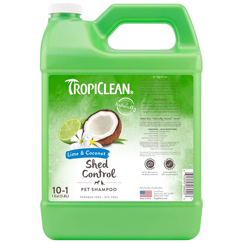 TropiClean Lime & Coconut Shed Control for Pets 1gal