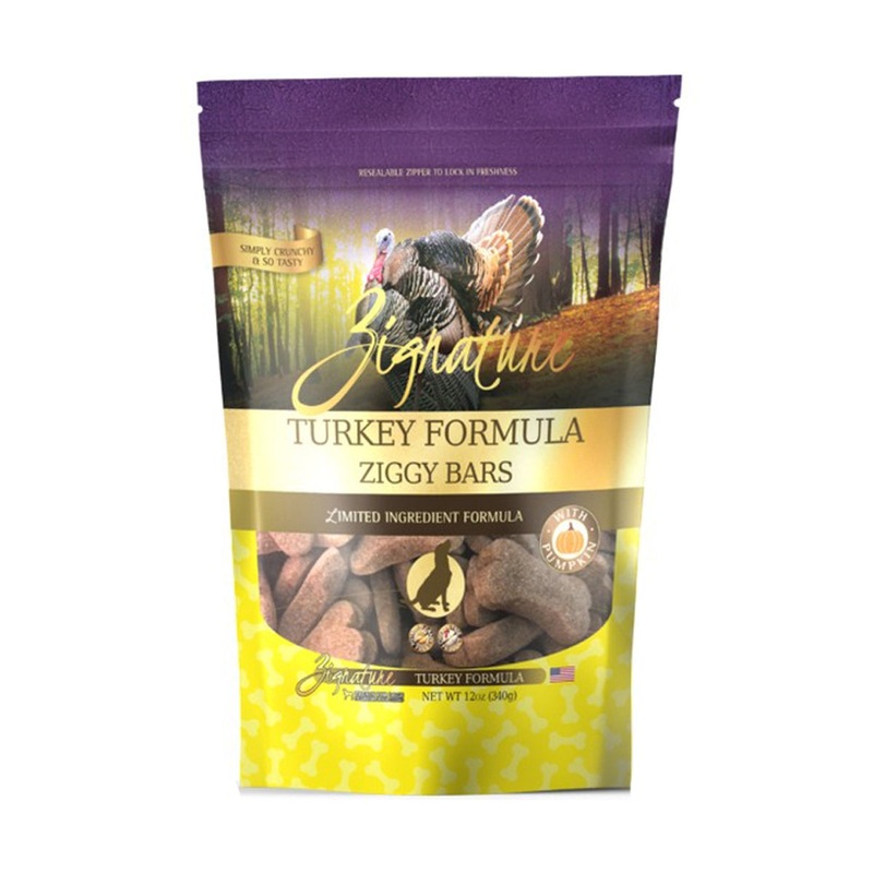 Zignature Ziggy Bars Turkey Dog Treats 12oz