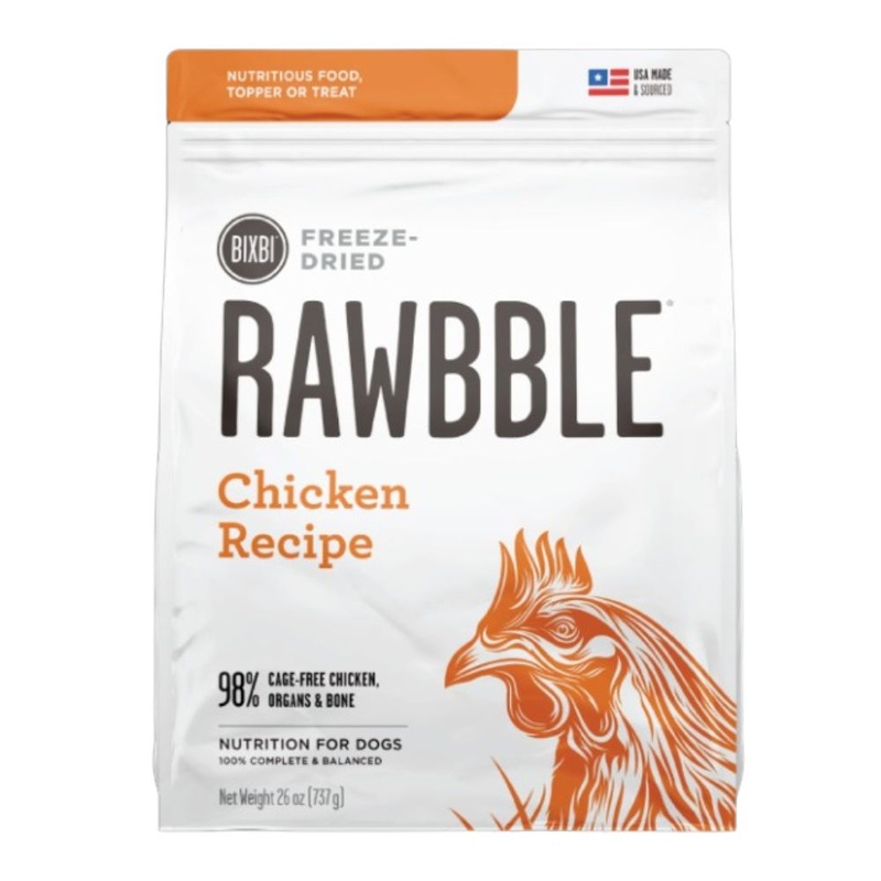 Bixbi Pet Rawbble Freeze-Dried Chicken Raw Dog Food 12oz
