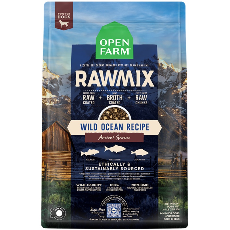 Open Farm Wild Ocean Ancient Grains RawMix for Dogs 20lb