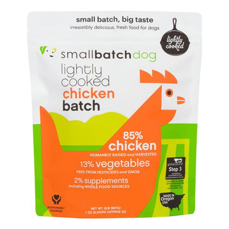Smallbatch Lightly Cooked Frozen Chicken Batch Dog Food 2lb