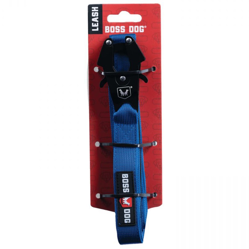 Boss Dog Tactical Dog Leash 4' x 1.25" Solid Blue