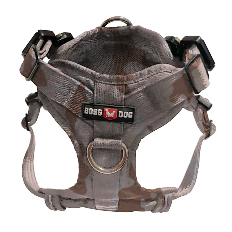 Boss Dog Tan Camo Tactical Dog Harness Large