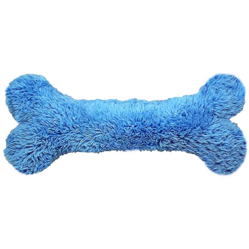 Cycle Dog Duraplush Fuzzy Small Blue Bone Dog Toy
