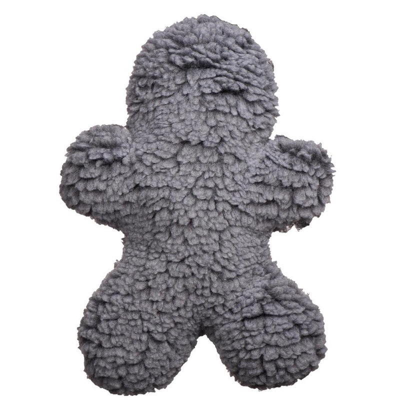 HuggleHounds Grey Fleece Man Dog Toy 12"