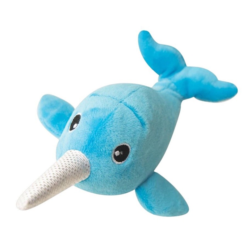 Snugarooz Pet Baby Nikki The Narwhal 5" Dog Toy