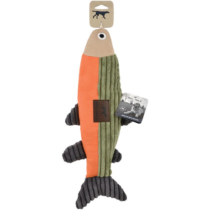 Tall Tails Sage & Orange 12" Fish Dog Toy