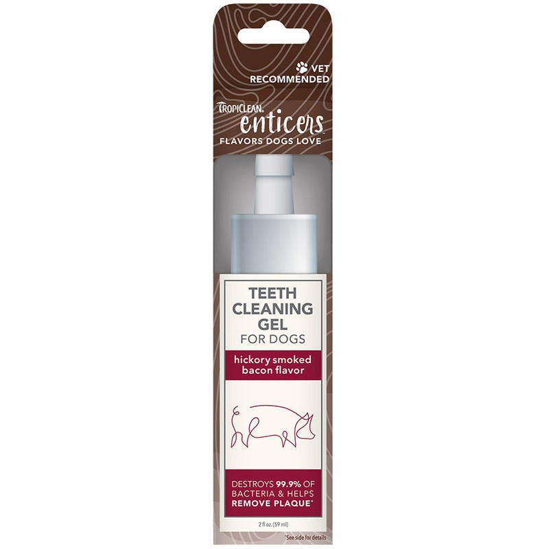 Tropiclean Enticers Teeth Cleaning Gel Bacon Flavor For Dogs 2oz
