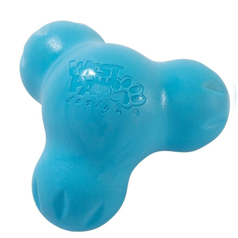 West Paw Tux Dog Toy Large Aqua Blue