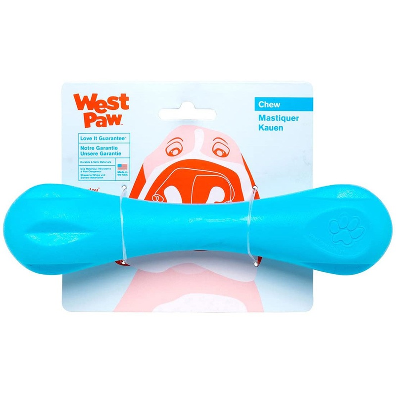 West Paw Zogoflex Hurley Large Aqua Dog Toy