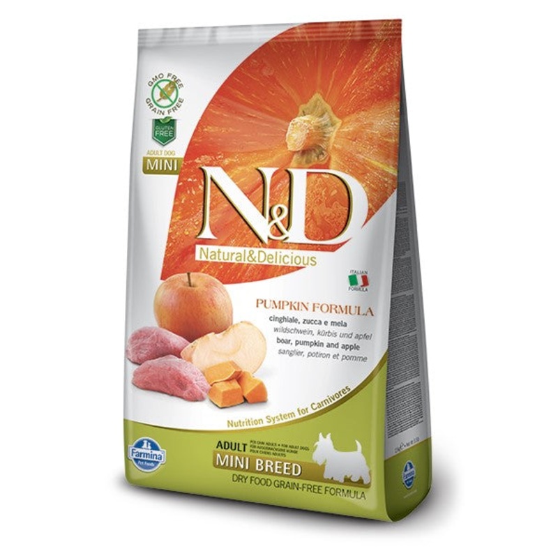 Farmina N&D Pumpkin Grain-Free Boar & Apple Adult Mini Dog Recipe 15.4lb