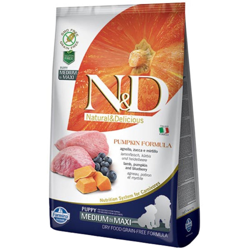 Farmina N&D Pumpkin Grain-Free Lamb & Blueberry Adult Medium/Maxi Recipe 26.4lb