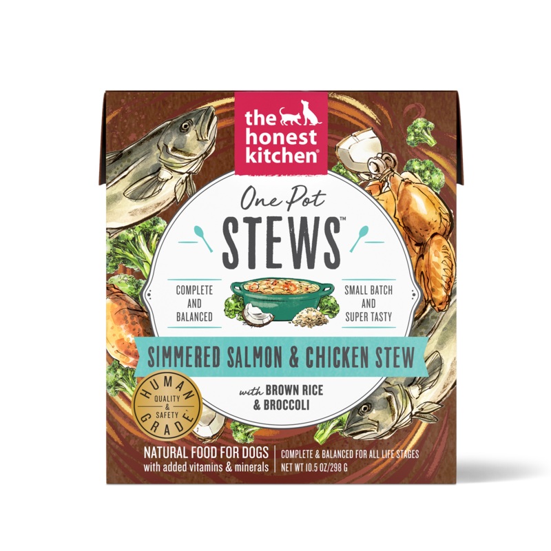 Honest Kitchen One Pot Stews Simmered Salmon & Chicken Wet Dog Food 10.5oz