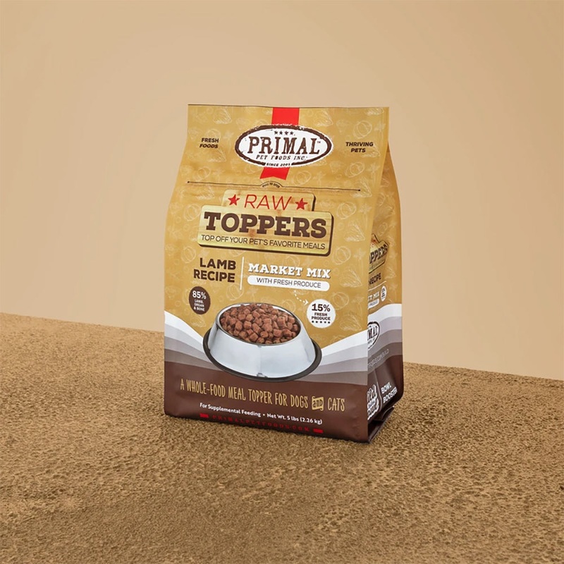 Primal Market Mix Raw Topper Lamb Formula Cat & Dog Food 5lb