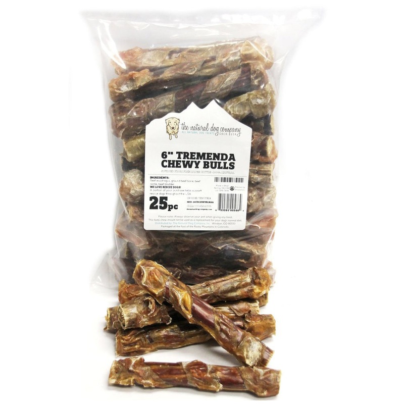 The Natural Dog Company 6" Tremenda Chewy Bulls Dog Treat 1pc