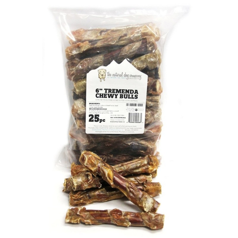 The Natural Dog Company Bully Tremenda Chewy 6" Dog Treats 25ct