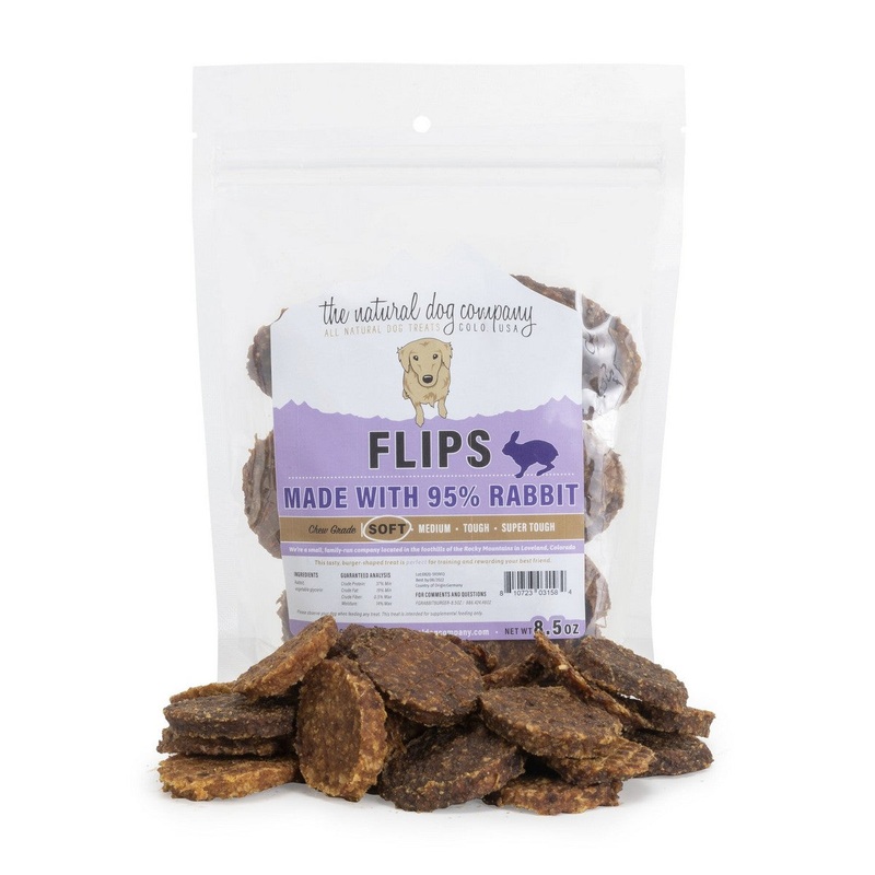 The Natural Dog Company Rabbit Flips Dog Treats 8.5OZ