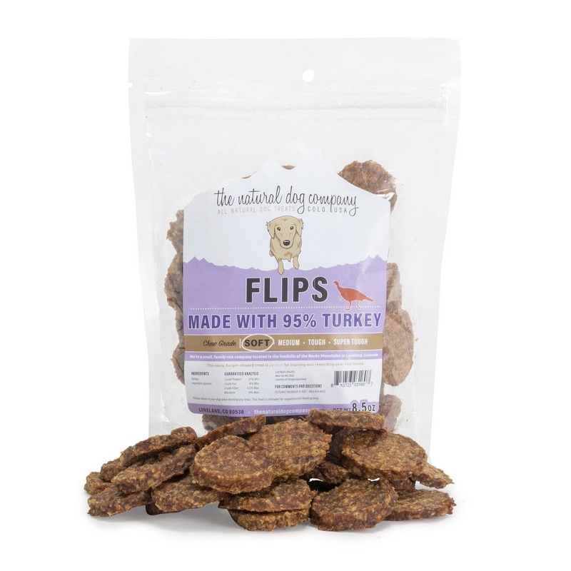 The Natural Dog Company Turkey Flips Dog Treats 8.5OZ