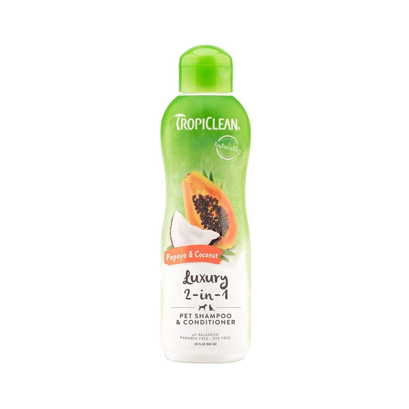 Tropiclean Papaya & Coconut Luxury 2-in-1 Conditioner Shampoo, 20 Fl.oz