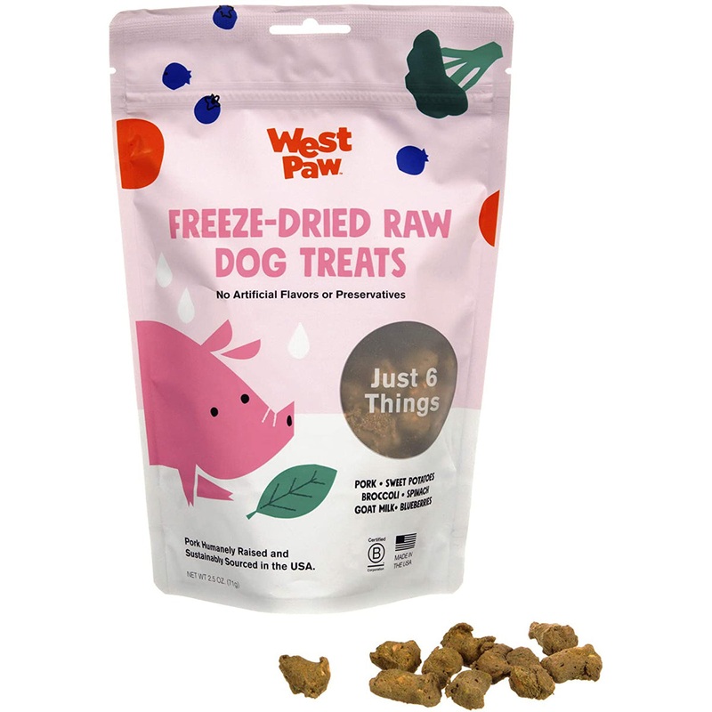 West Paw Freeze-Dried Raw All Natural Pork Dog Treats 2.5oz