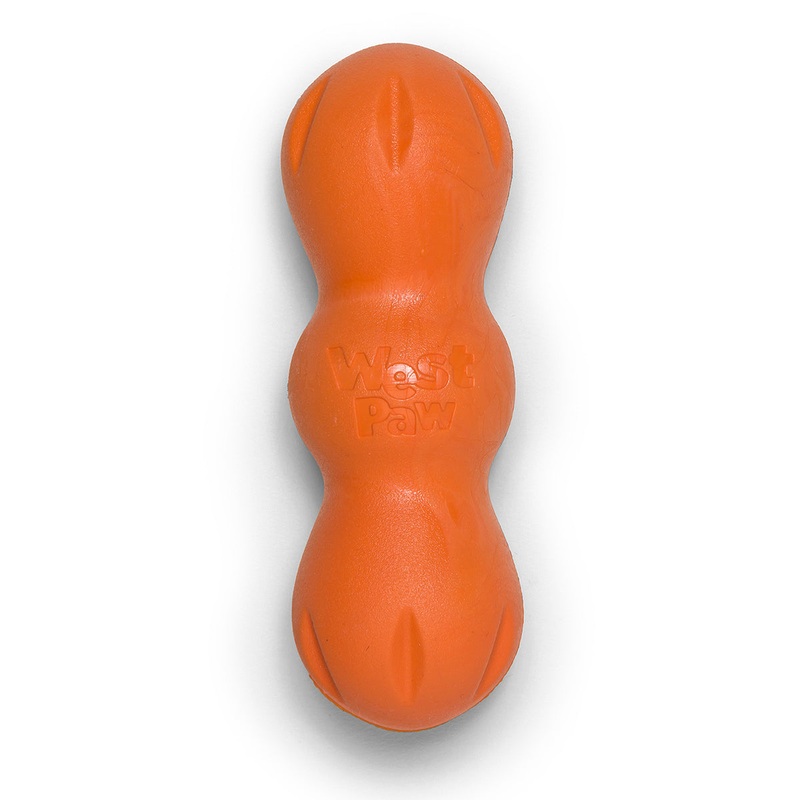 West Paw Zogoflex Rumpus Dog Chew Toy Small Tangerine